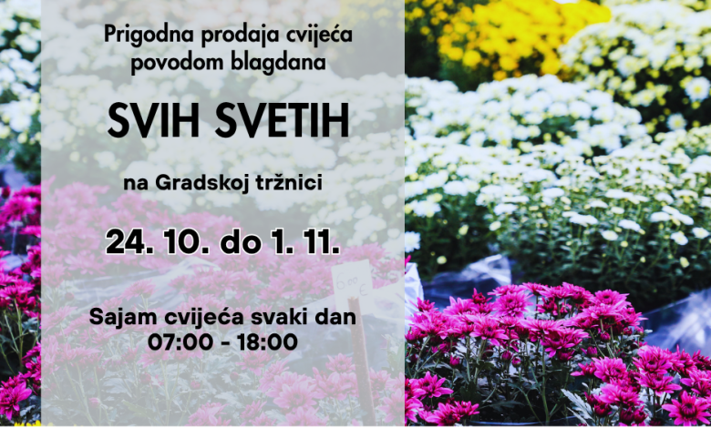 Prigodna prodaja cvijeća povodom blagdana Svih Svetih
