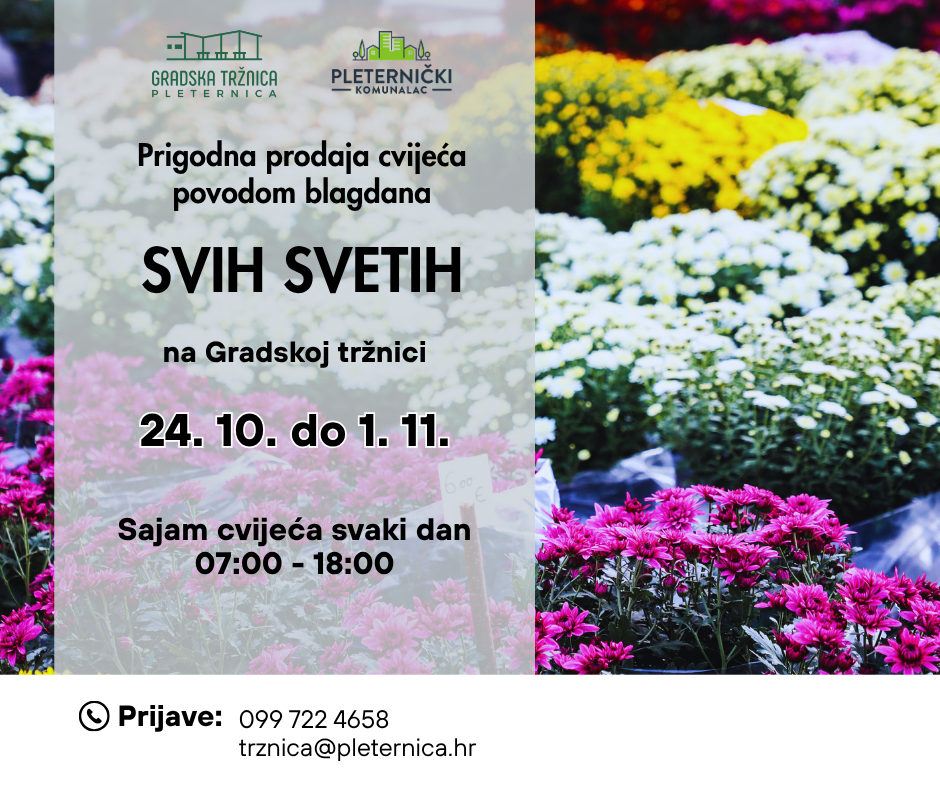 Prigodna prodaja cvijeća povodom blagdana Svih Svetih